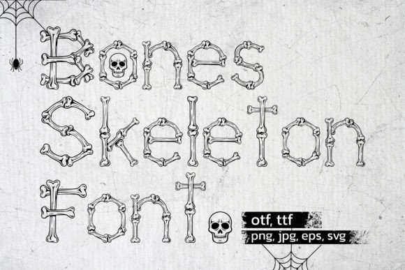 Bones Skeleton: A Display Font for Bold, Spooky Designs
