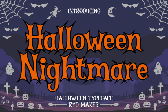Halloween Nightmare: Elevate Your Creative Projects with This Unique Display Font
