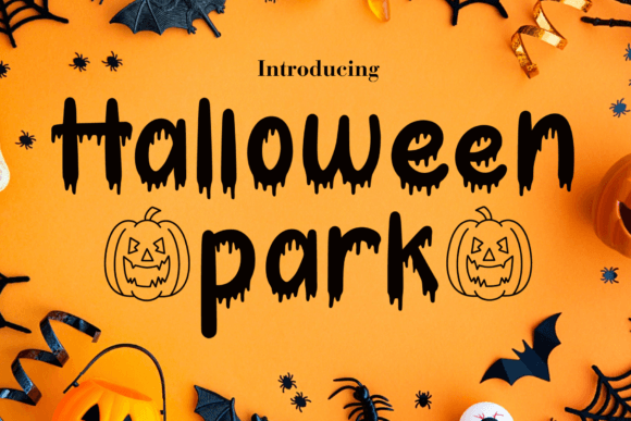 Halloween Park: A Dripping Fun Font for October Designs