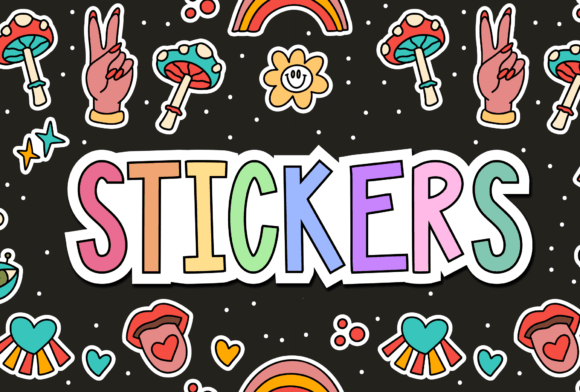 Multicoloured Stickers: A Vibrant Font for Bold Design